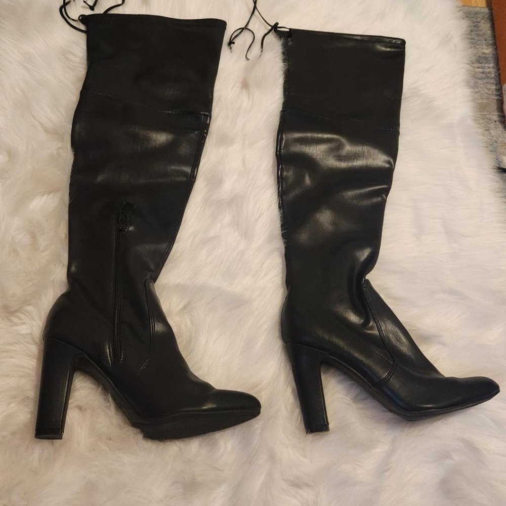 Unisa Women black Over the Knee Boots
